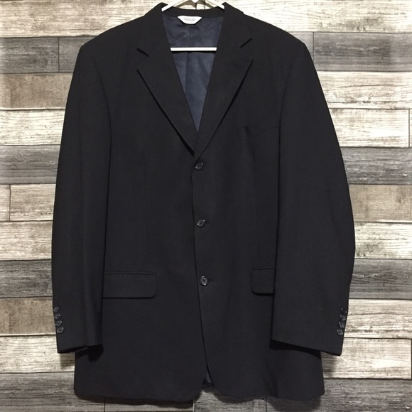 Joseph Feiss Wool Blazer Jacket Men’s 42 Tall Black 3 Button Canada Made. - Picture 4 of 9